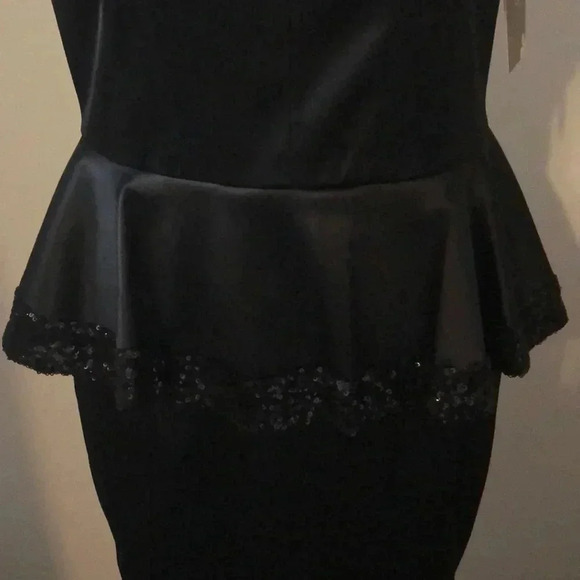 Taylor Black Peplum Dress - Picture 4 of 9